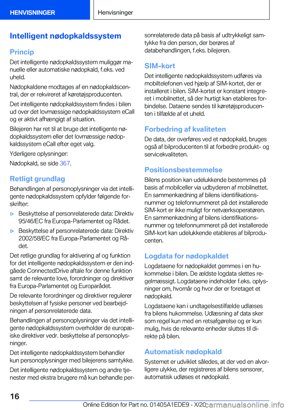BMW 8 SERIES CONVERTIBLE 2021  InstruktionsbØger (in Danish) �I�n�t�e�l�l�i�g�e�n�t��n�