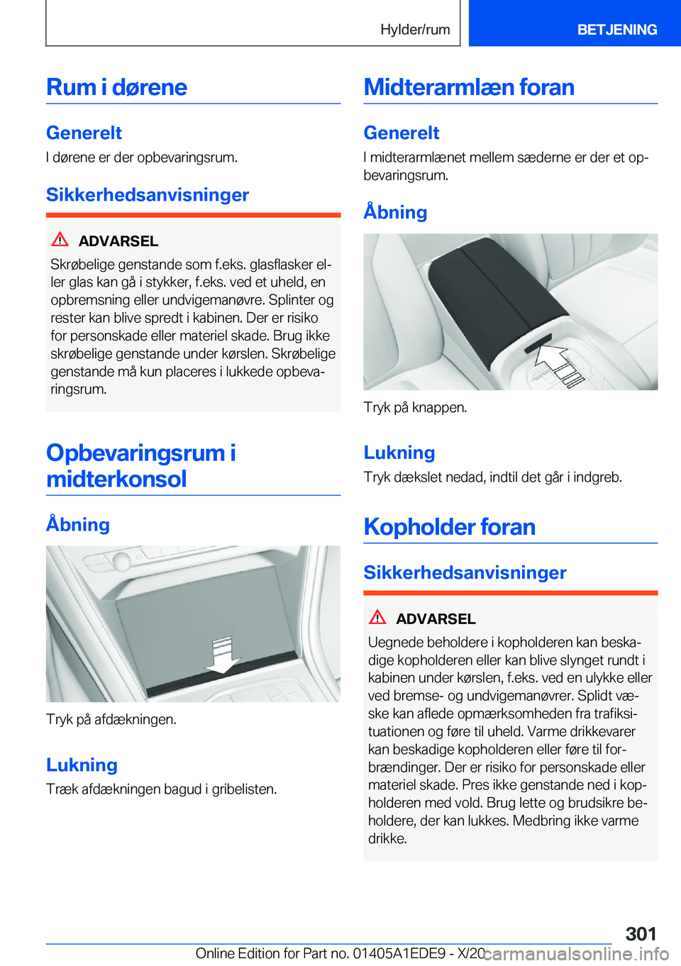 BMW 8 SERIES CONVERTIBLE 2021  InstruktionsbØger (in Danish) �R�u�m��i��d�