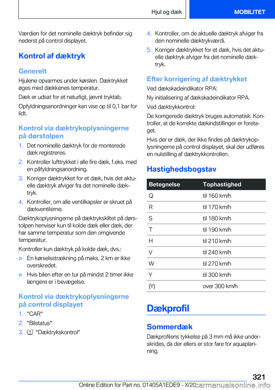 BMW 8 SERIES CONVERTIBLE 2021  InstruktionsbØger (in Danish) �V�æ�r�d�i�e�n��f�o�r��d�e�t��n�o�m�i�n�e�l�l�e��d�æ�k�t�r�y�k��b�e�f�i�n�d�e�r��s�i�g�n�e�d�e�r�s�t��p�å��c�o�n�t�r�o�l��d�i�s�p�l�a�y�e�t�.
�K�o�n�t�r�o�l��a�f��d�æ�k�t�r�y�k
�G�e�n�e