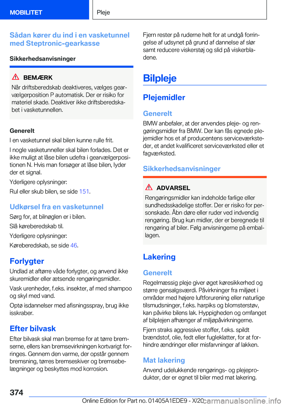 BMW 8 SERIES CONVERTIBLE 2021  InstruktionsbØger (in Danish) �S�å�d�a�n��k�