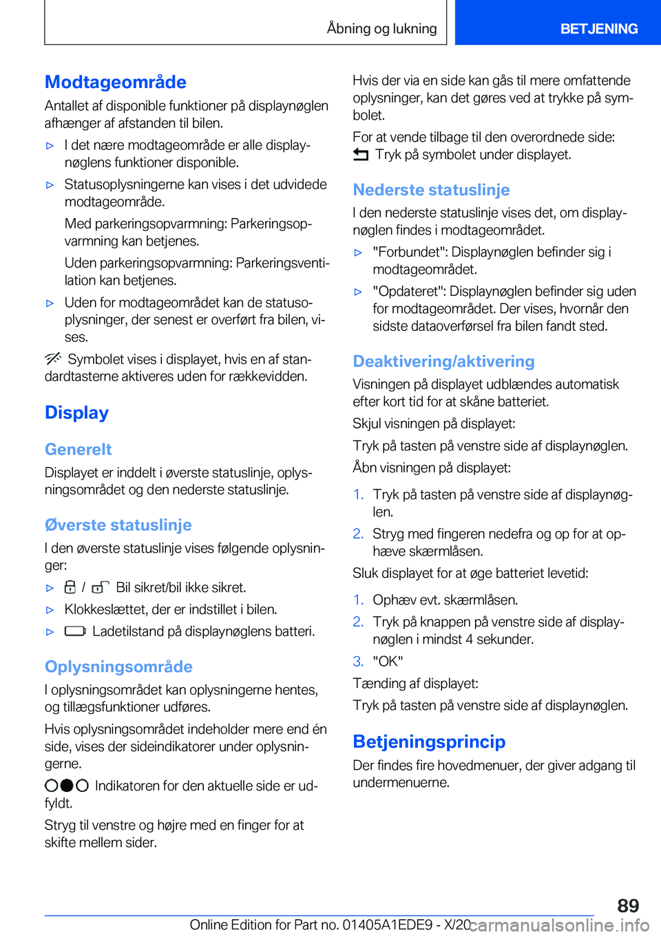 BMW 8 SERIES CONVERTIBLE 2021  InstruktionsbØger (in Danish) �M�o�d�t�a�g�e�o�m�r�å�d�e�A�n�t�a�l�l�e�t��a�f��d�i�s�p�o�n�i�b�l�e��f�u�n�k�t�i�o�n�e�r��p�å��d�i�s�p�l�a�y�n�