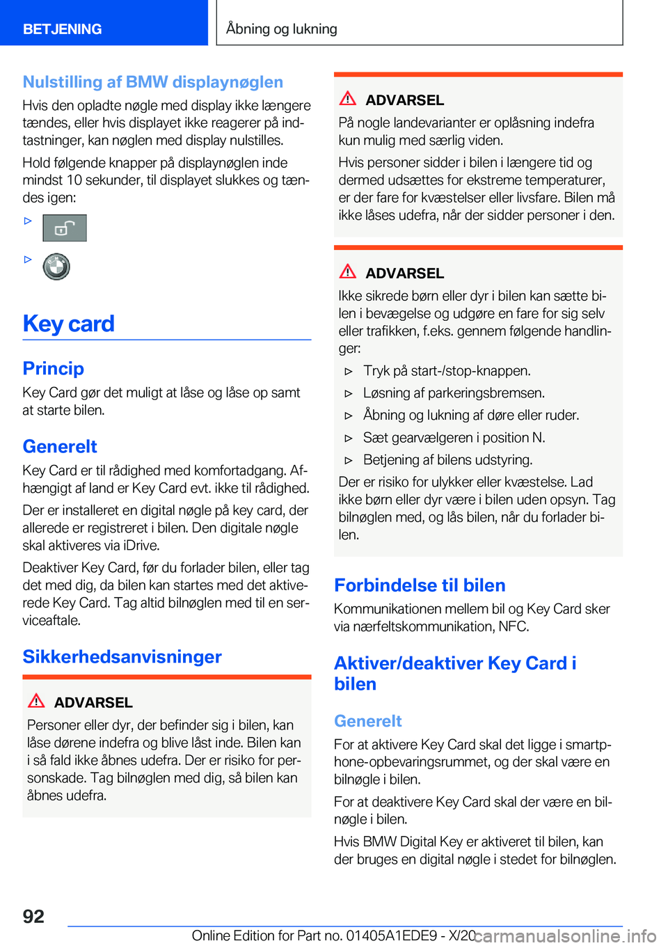 BMW 8 SERIES CONVERTIBLE 2021  InstruktionsbØger (in Danish) �N�u�l�s�t�i�l�l�i�n�g��a�f��B�M�W��d�i�s�p�l�a�y�n�