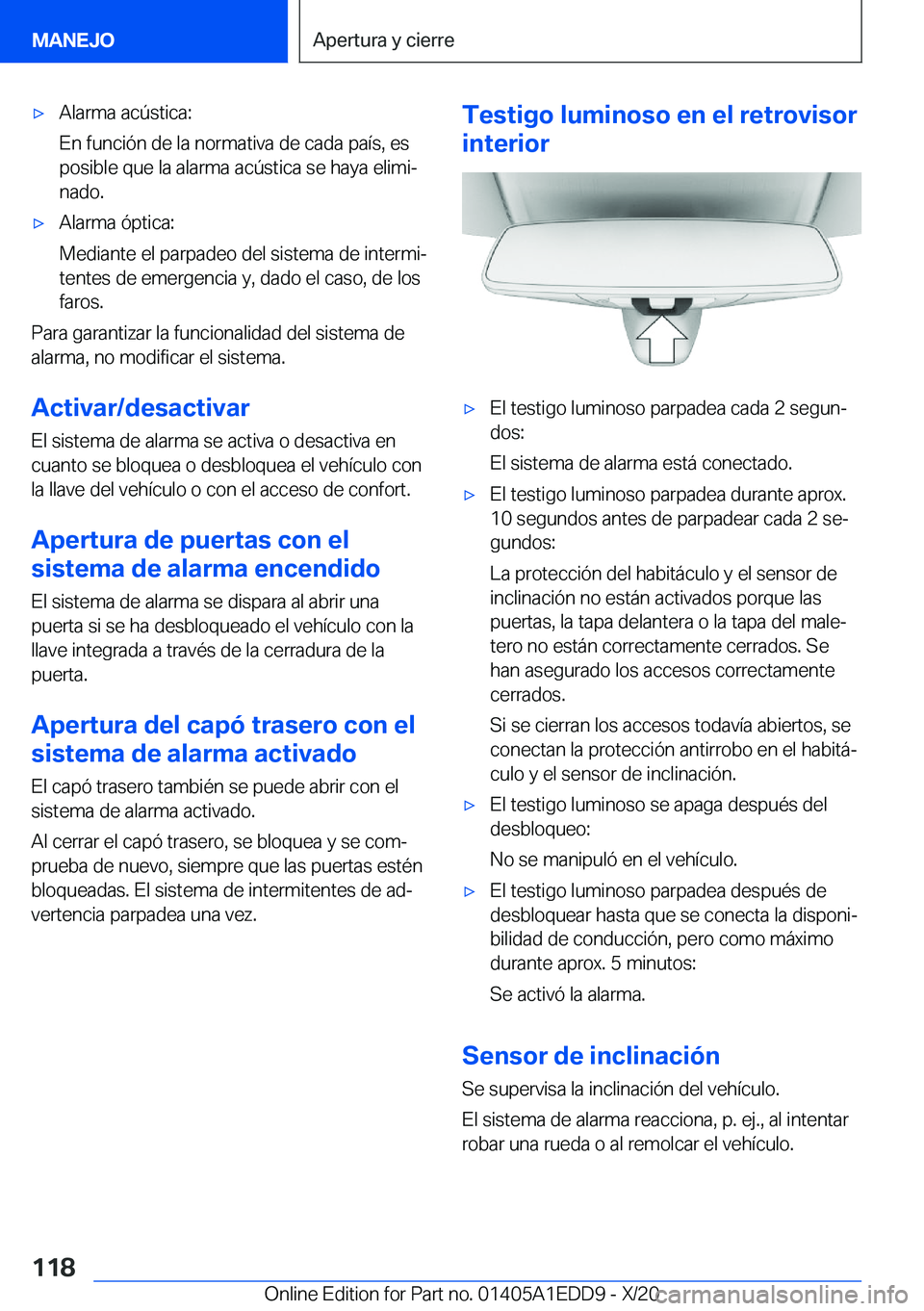 BMW 8 SERIES CONVERTIBLE 2021  Manuales de Empleo (in Spanish) x�A�l�a�r�m�a��a�c�