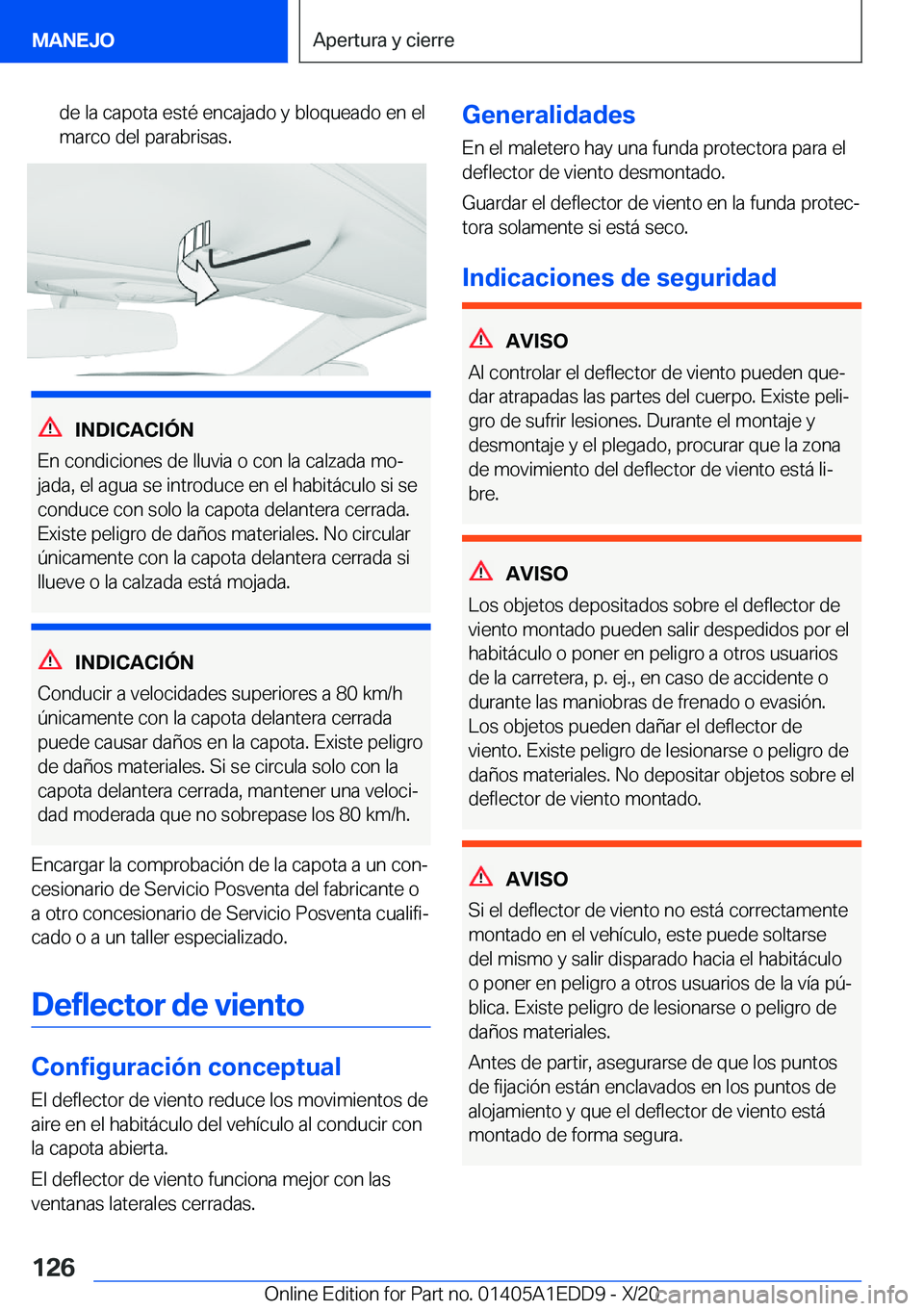 BMW 8 SERIES CONVERTIBLE 2021  Manuales de Empleo (in Spanish) �d�e��l�a��c�a�p�o�t�a��e�s�t�