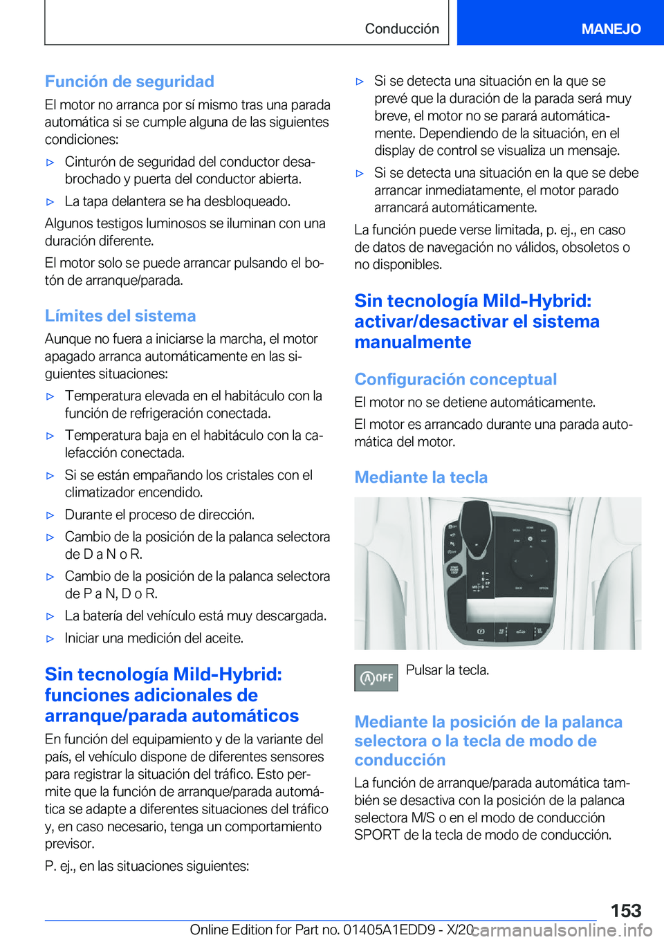 BMW 8 SERIES CONVERTIBLE 2021  Manuales de Empleo (in Spanish) �F�u�n�c�i�