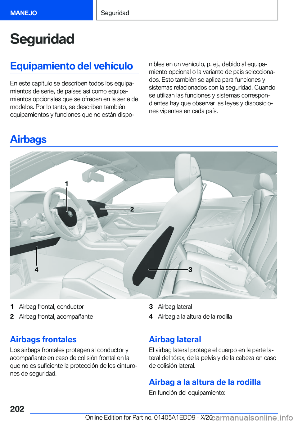 BMW 8 SERIES CONVERTIBLE 2021  Manuales de Empleo (in Spanish) �S�e�g�u�r�i�d�a�d�E�q�u�i�p�a�m�i�e�n�t�o��d�e�l��v�e�h�