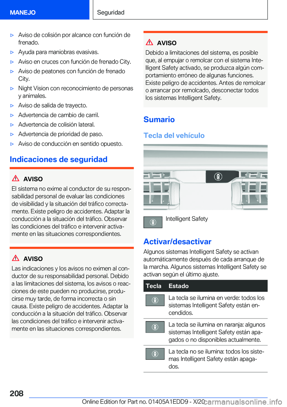 BMW 8 SERIES CONVERTIBLE 2021  Manuales de Empleo (in Spanish) x�A�v�i�s�o��d�e��c�o�l�i�s�i�