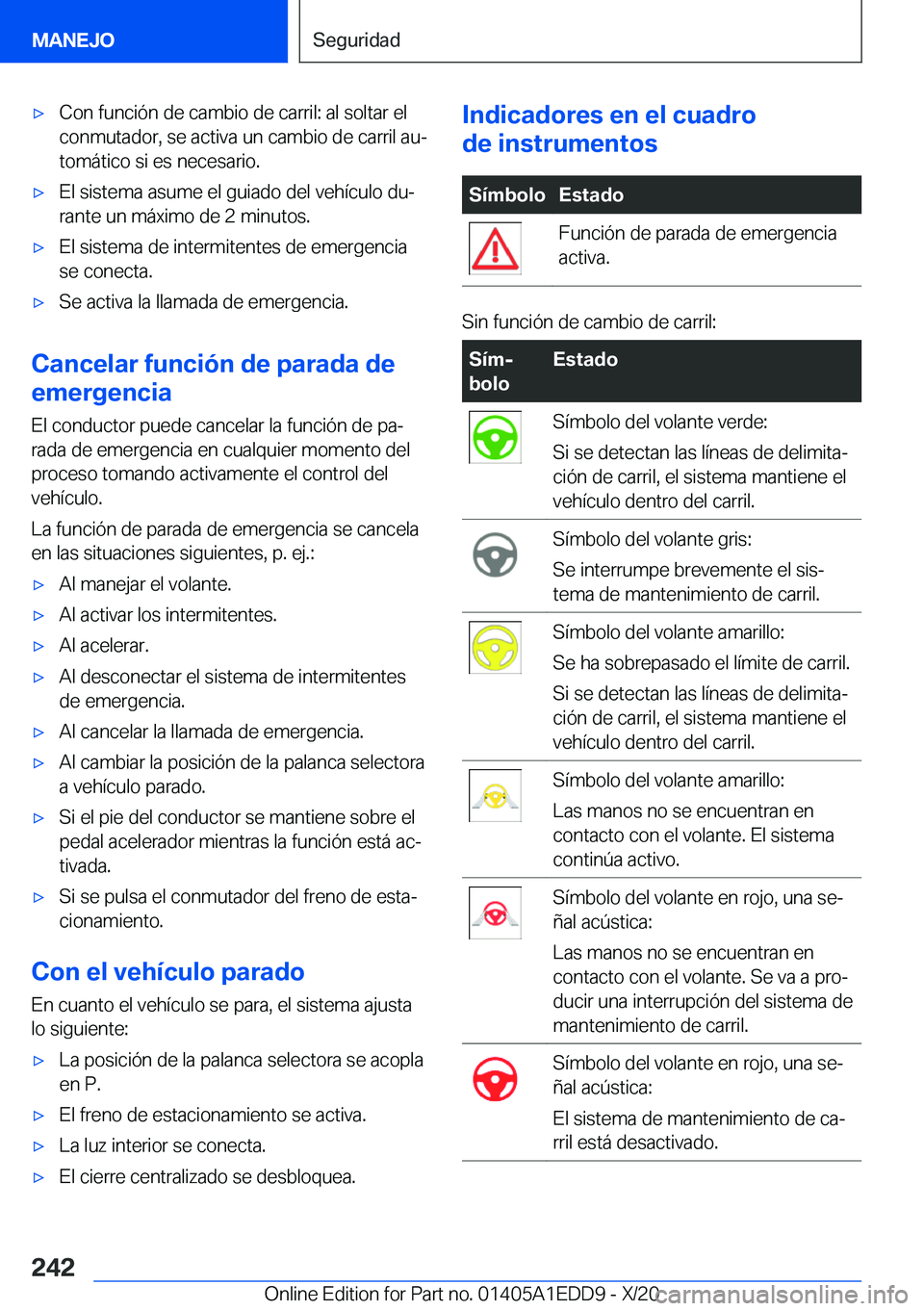 BMW 8 SERIES CONVERTIBLE 2021  Manuales de Empleo (in Spanish) x�C�o�n��f�u�n�c�i�