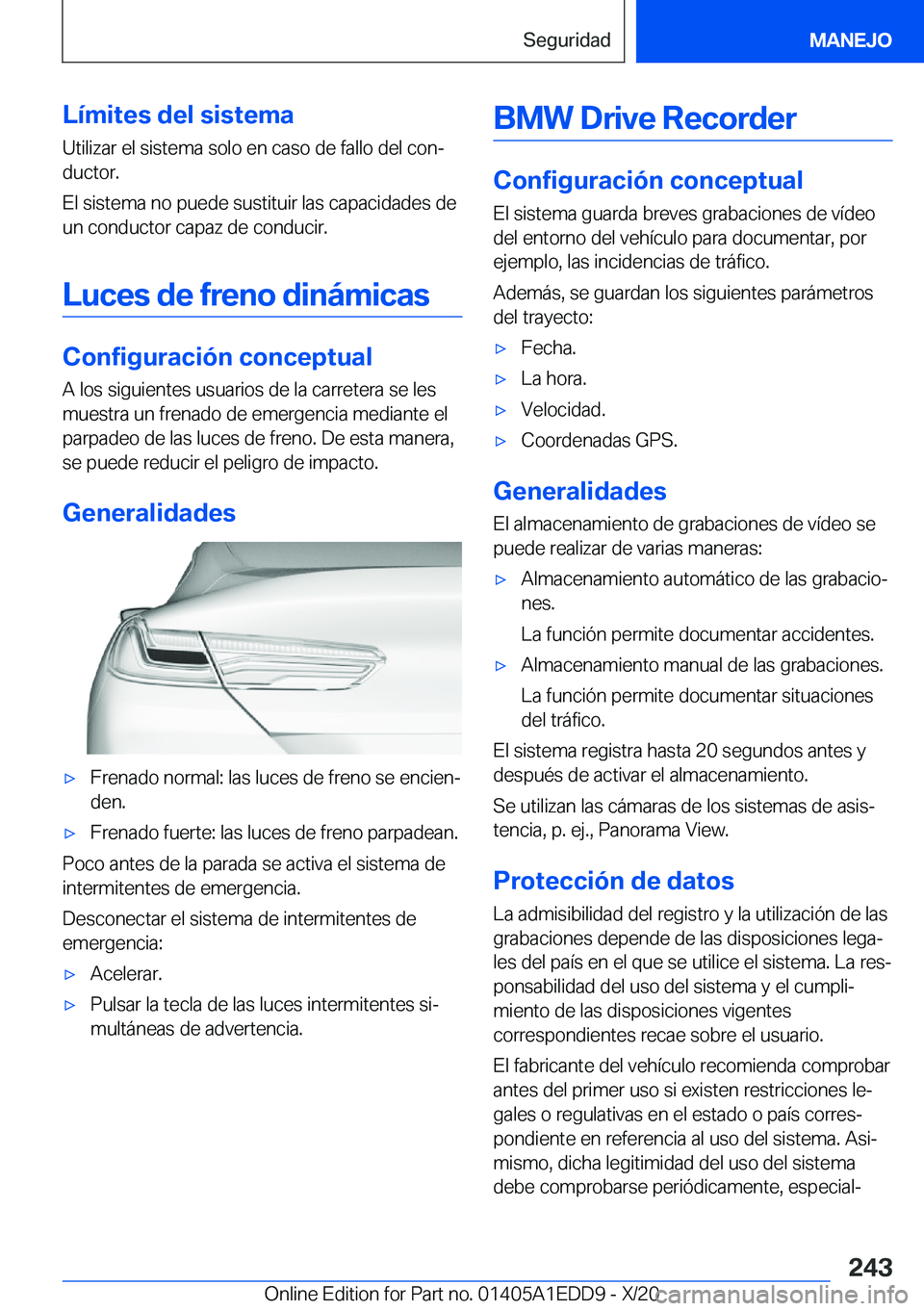 BMW 8 SERIES CONVERTIBLE 2021  Manuales de Empleo (in Spanish) �L�