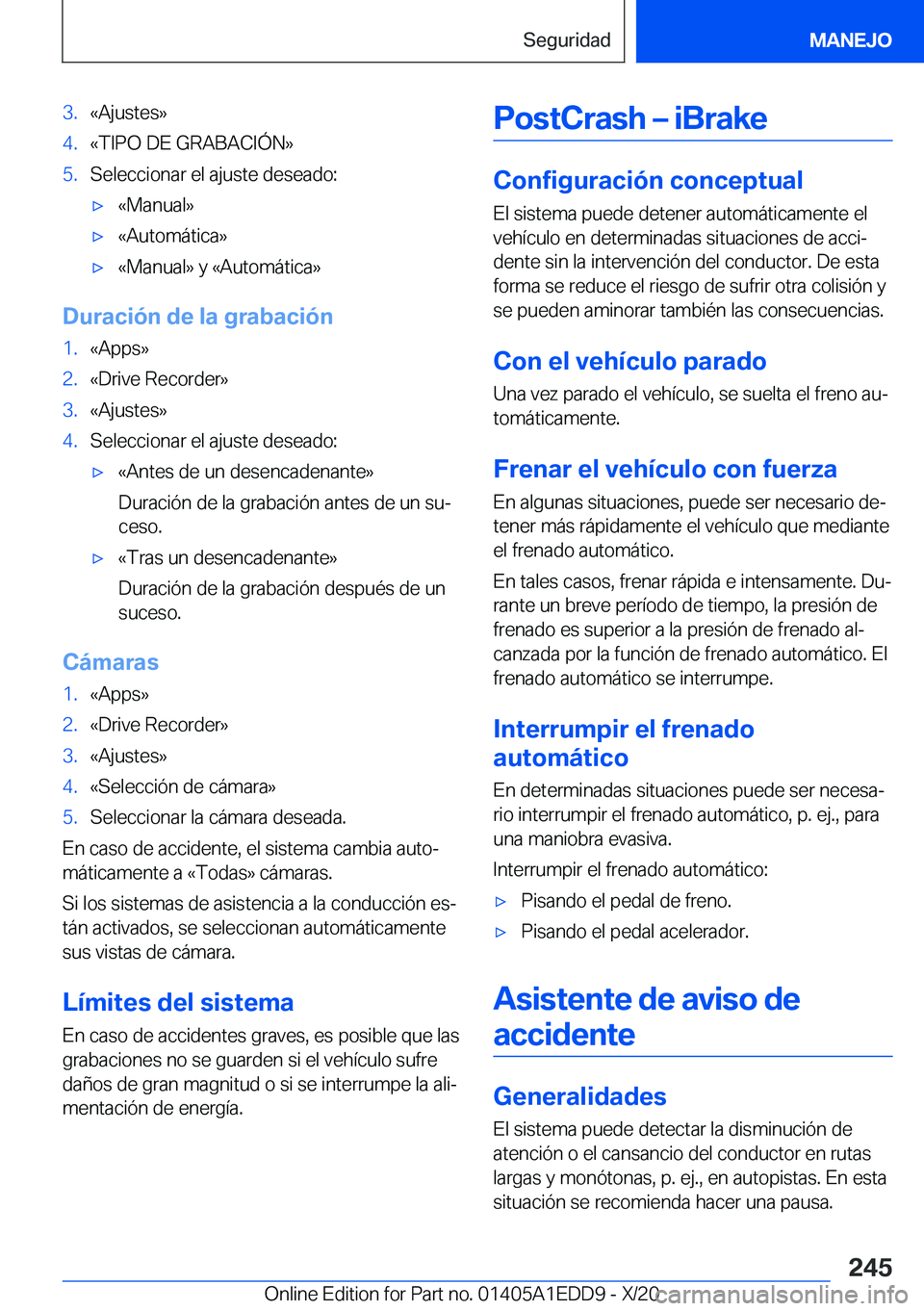BMW 8 SERIES CONVERTIBLE 2021  Manuales de Empleo (in Spanish) �3�.�«�A�j�u�s�t�e�s�{�4�.�«�T�I�P�O��D�E��G�R�A�B�A�C�I�