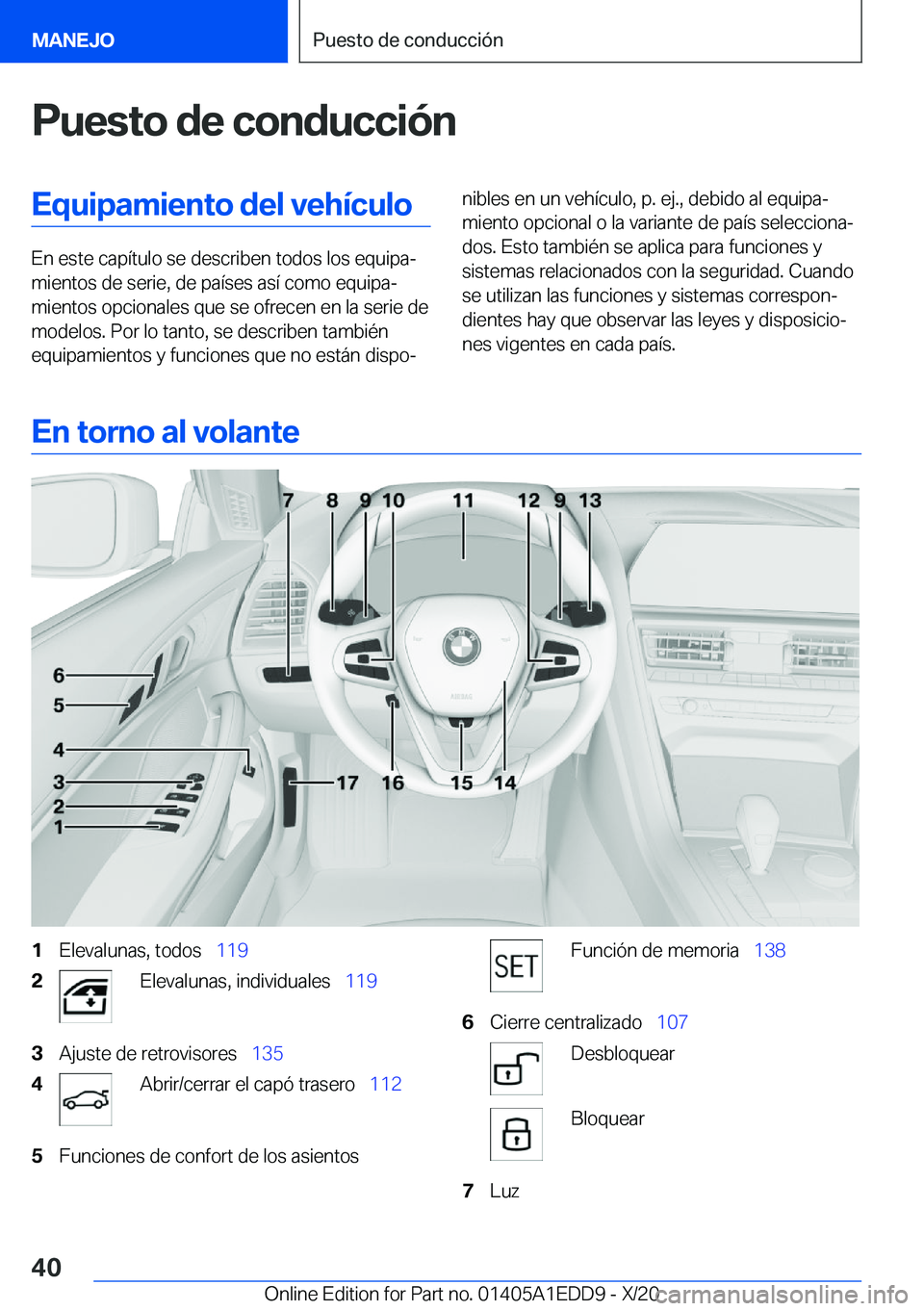 BMW 8 SERIES CONVERTIBLE 2021  Manuales de Empleo (in Spanish) �P�u�e�s�t�o��d�e��c�o�n�d�u�c�c�i�