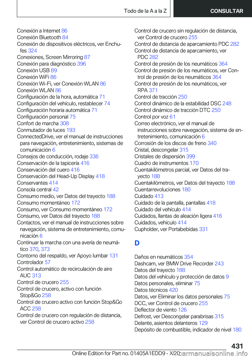 BMW 8 SERIES CONVERTIBLE 2021  Manuales de Empleo (in Spanish) �C�o�n�e�x�i�