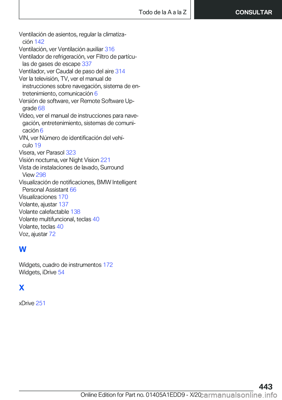 BMW 8 SERIES CONVERTIBLE 2021  Manuales de Empleo (in Spanish) �V�e�n�t�i�l�a�c�i�
