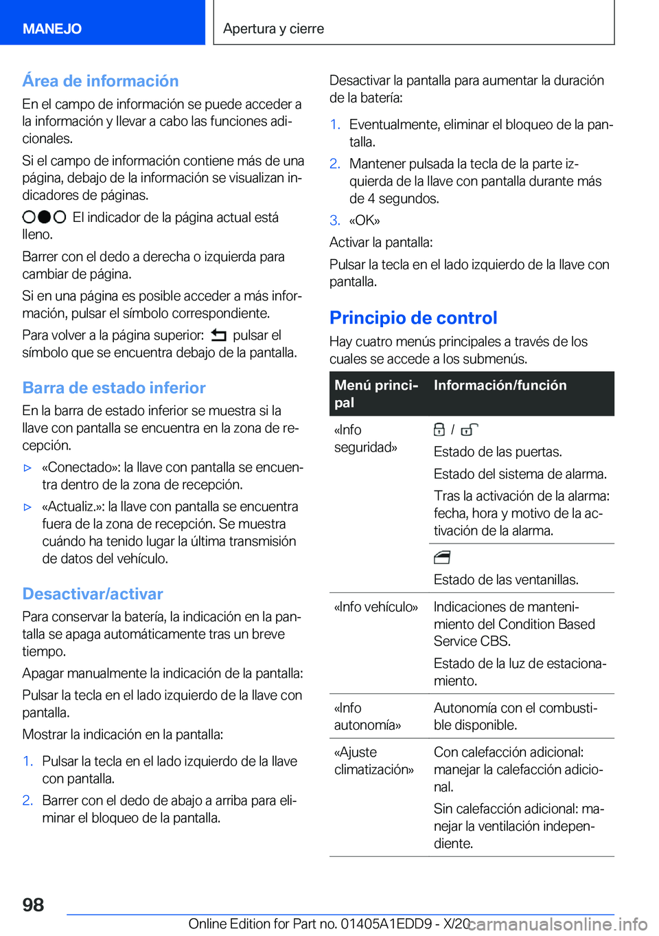BMW 8 SERIES CONVERTIBLE 2021  Manuales de Empleo (in Spanish) �