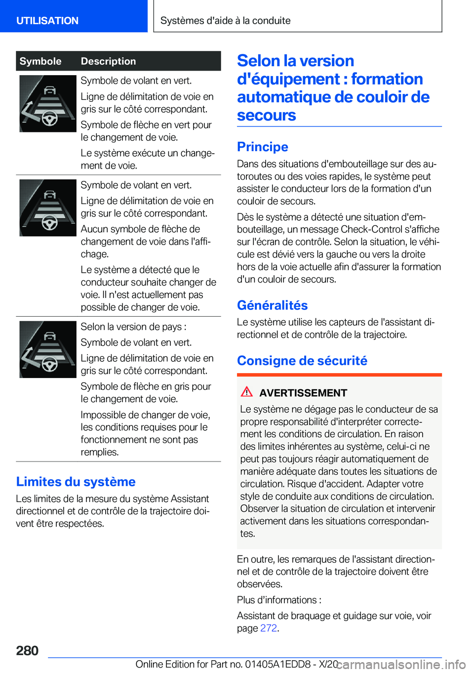 BMW 8 SERIES CONVERTIBLE 2021  Notices Demploi (in French) �S�y�m�b�o�l�e�D�e�s�c�r�i�p�t�i�o�n�S�y�m�b�o�l�e��d�e��v�o�l�a�n�t��e�n��v�e�r�t�.
�L�i�g�n�e��d�e��d�é�l�i�m�i�t�a�t�i�o�n��d�e��v�o�i�e��e�n
�g�r�i�s��s�u�r��l�e��c�