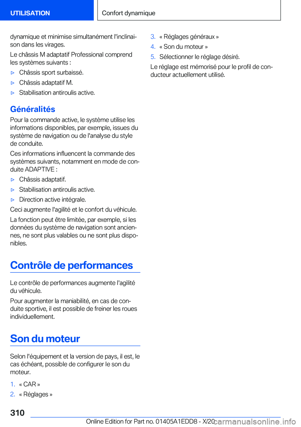 BMW 8 SERIES CONVERTIBLE 2021  Notices Demploi (in French) �d�y�n�a�m�i�q�u�e��e�t��m�i�n�i�m�i�s�e��s�i�m�u�l�t�a�n�é�m�e�n�t��l�'�i�n�c�l�i�n�a�ij�s�o�n��d�a�n�s��l�e�s��v�i�r�a�g�e�s�.
�L�e��c�h�