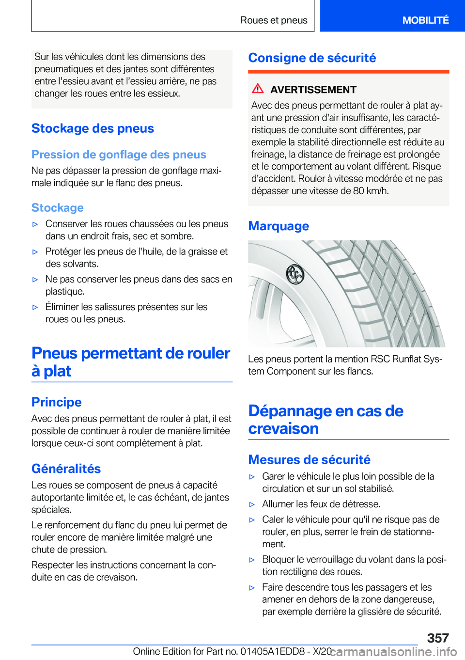 BMW 8 SERIES CONVERTIBLE 2021  Notices Demploi (in French) �S�u�r��l�e�s��v�é�h�i�c�u�l�e�s��d�o�n�t��l�e�s��d�i�m�e�n�s�i�o�n�s��d�e�s
�p�n�e�u�m�a�t�i�q�u�e�s��e�t��d�e�s��j�a�n�t�e�s��s�o�n�t��d�i�f�f�é�r�e�n�t�e�s
�e�n�t�r�e��ls�e�s�s�i�e�u