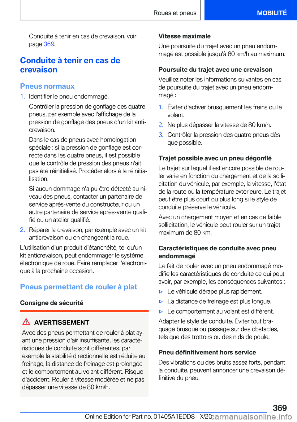BMW 8 SERIES CONVERTIBLE 2021  Notices Demploi (in French) �C�o�n�d�u�i�t�e��