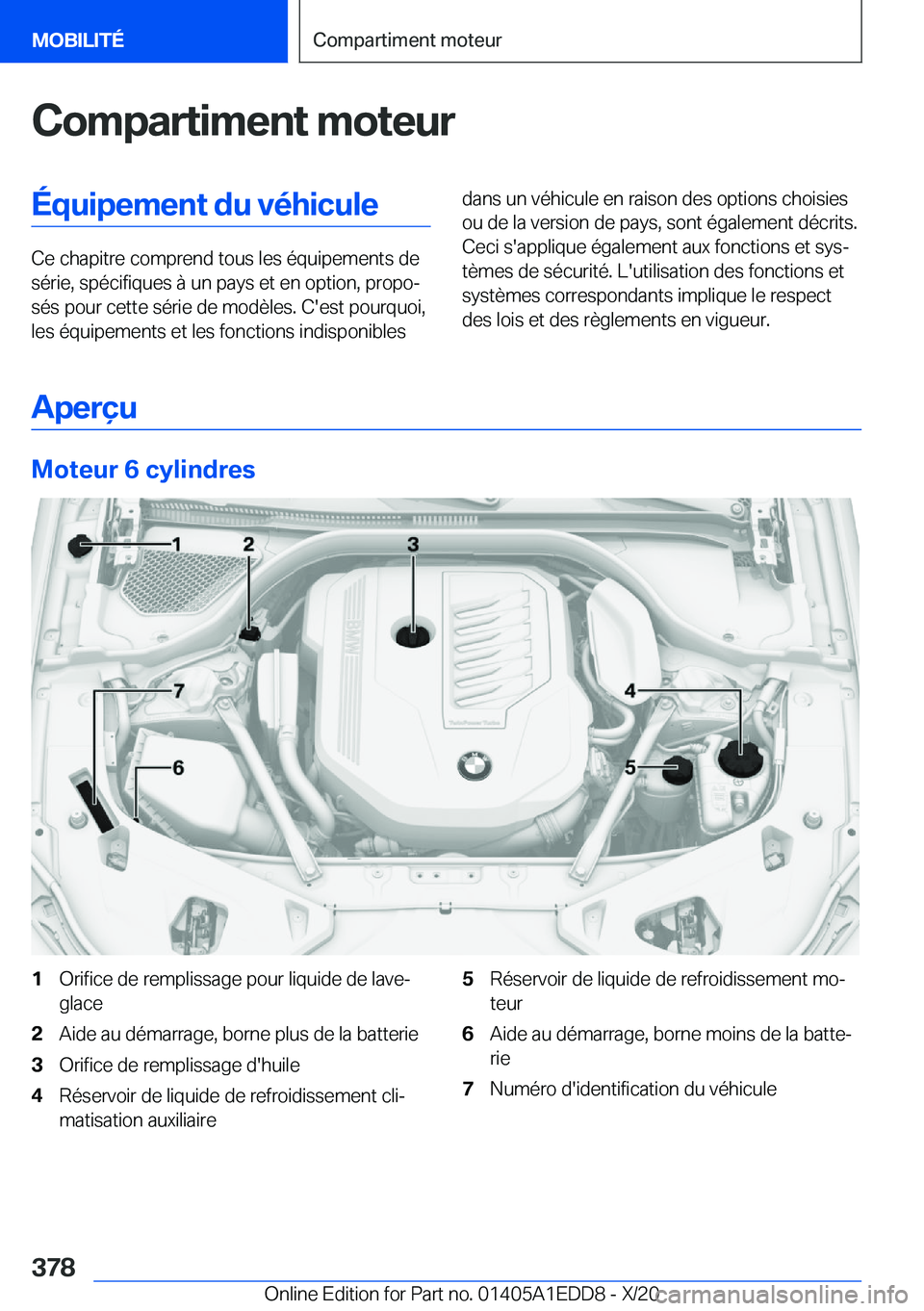 BMW 8 SERIES CONVERTIBLE 2021  Notices Demploi (in French) �C�o�m�p�a�r�t�i�m�e�n�t��m�o�t�e�u�r�