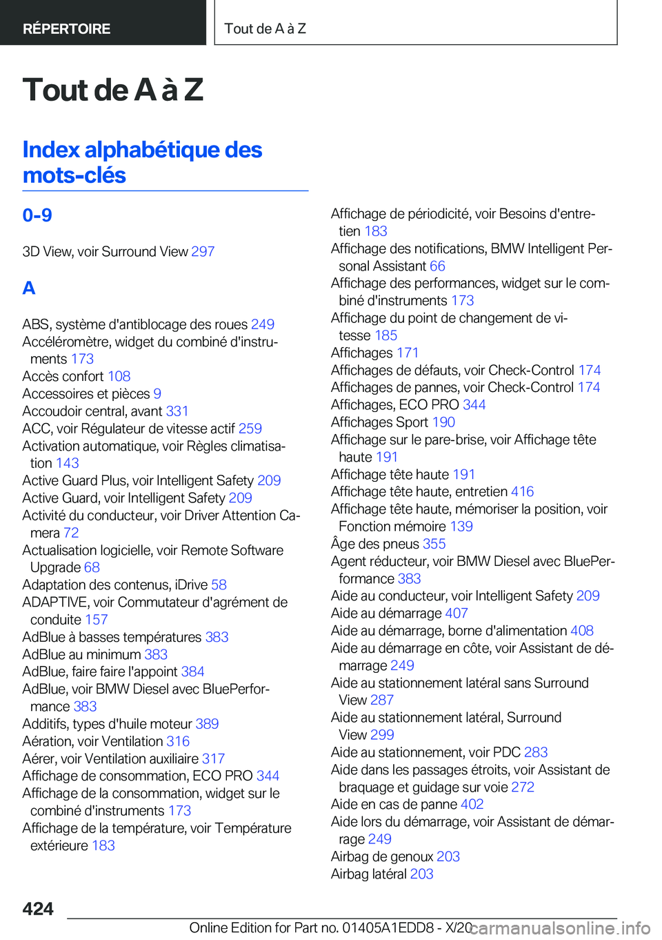 BMW 8 SERIES CONVERTIBLE 2021  Notices Demploi (in French) �T�o�u�t��d�e��A��