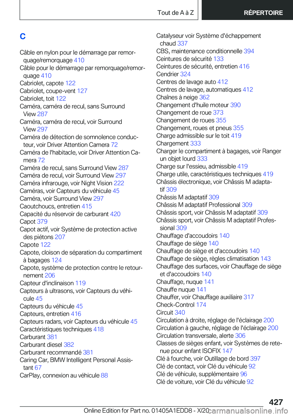 BMW 8 SERIES CONVERTIBLE 2021  Notices Demploi (in French) �C�C�