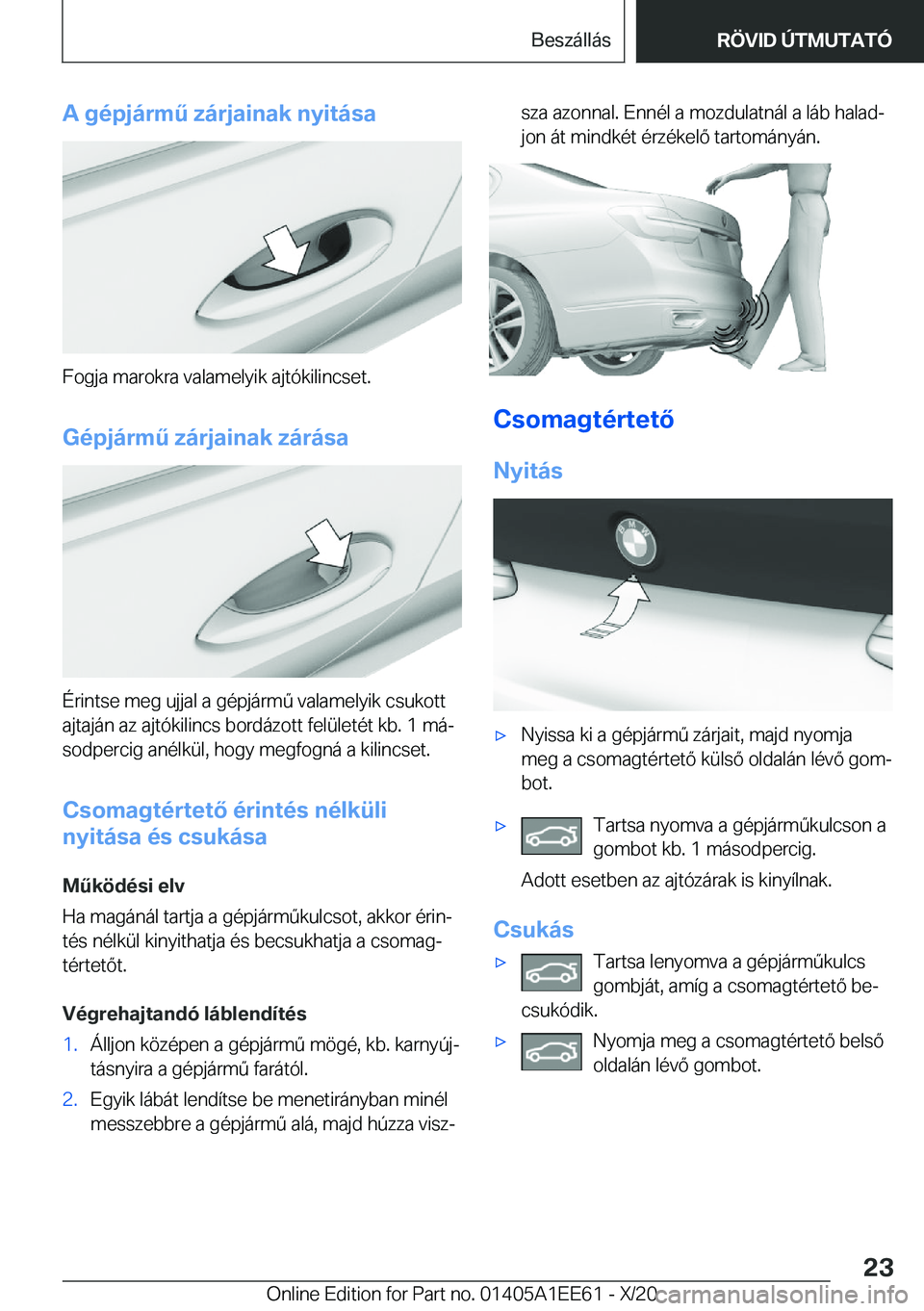 BMW 8 SERIES CONVERTIBLE 2021  Kezelési útmutató (in Hungarian) �A��g�