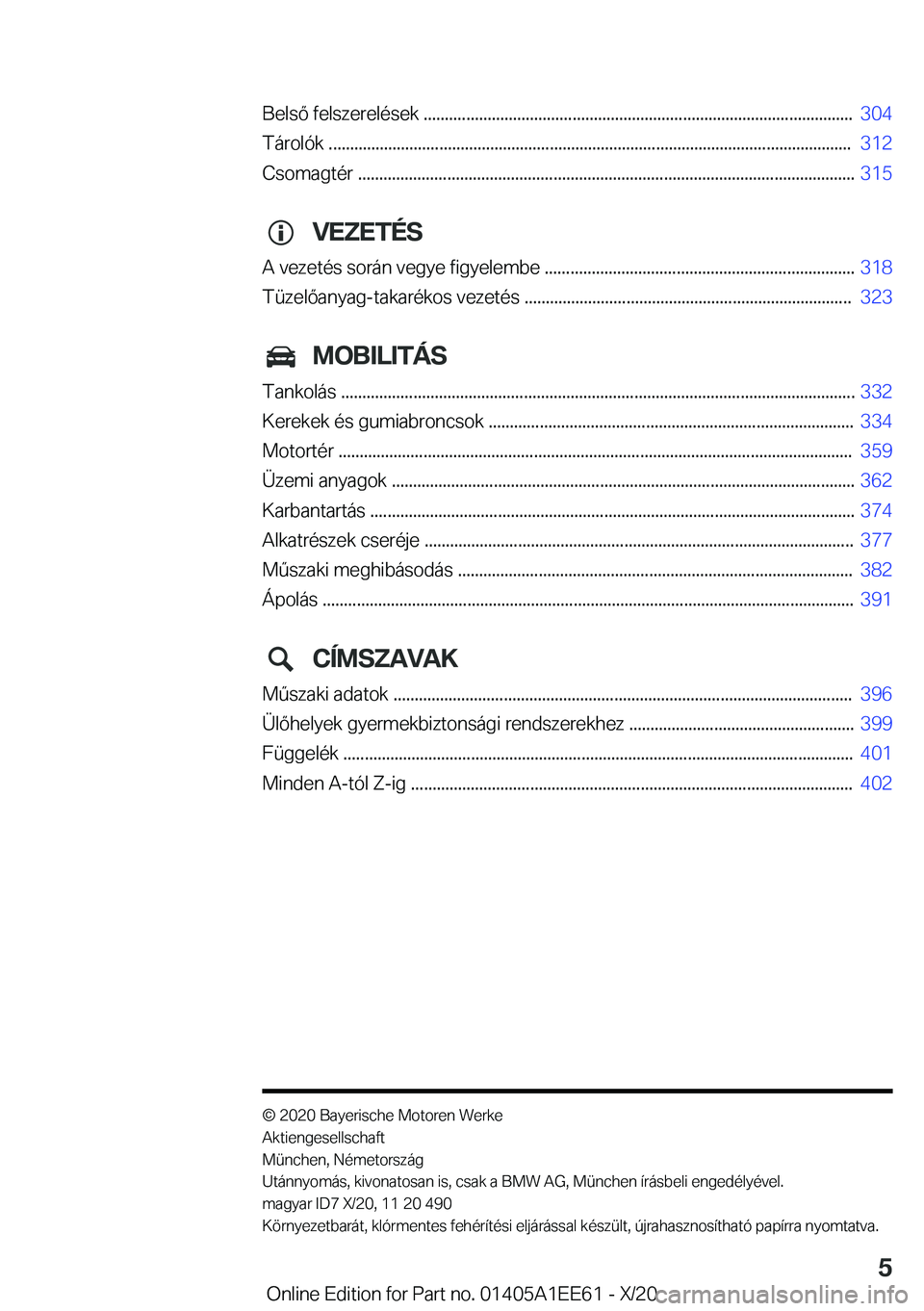 BMW 8 SERIES CONVERTIBLE 2021  Kezelési útmutató (in Hungarian) �B�e�l�s�