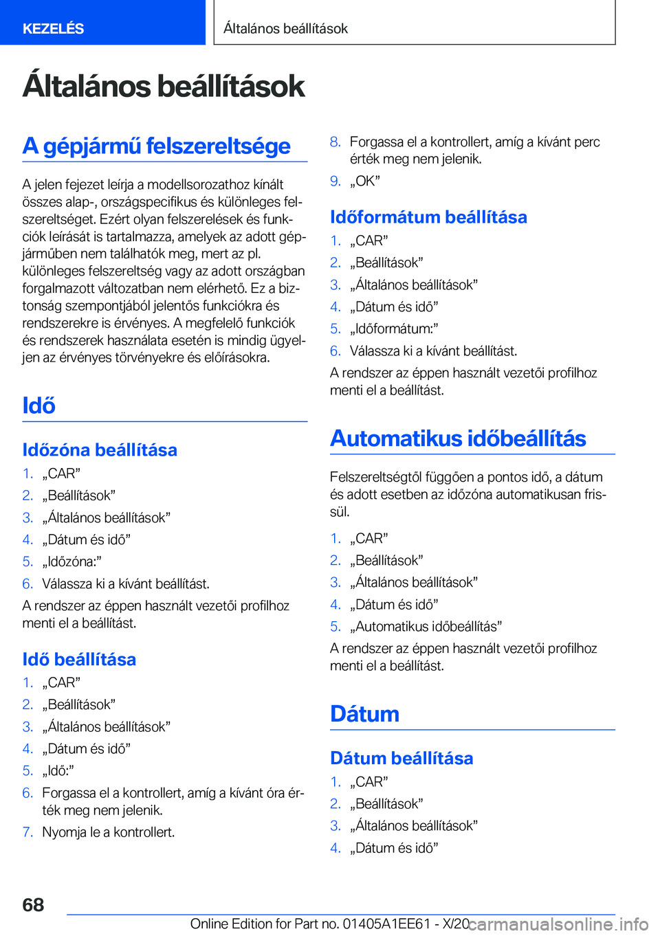 BMW 8 SERIES CONVERTIBLE 2021  Kezelési útmutató (in Hungarian) �