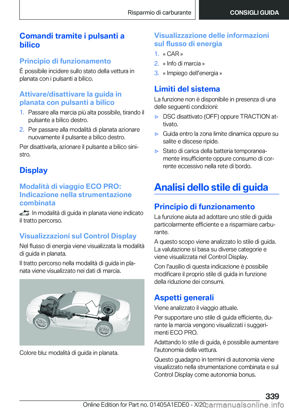 BMW 8 SERIES CONVERTIBLE 2021  Libretti Di Uso E manutenzione (in Italian) �C�o�m�a�n�d�i��t�r�a�m�i�t�e��i��p�u�l�s�a�n�t�i��a
�b�i�l�i�c�o
�P�r�i�n�c�i�p�i�o��d�i��f�u�n�z�i�o�n�a�m�e�n�t�o
�