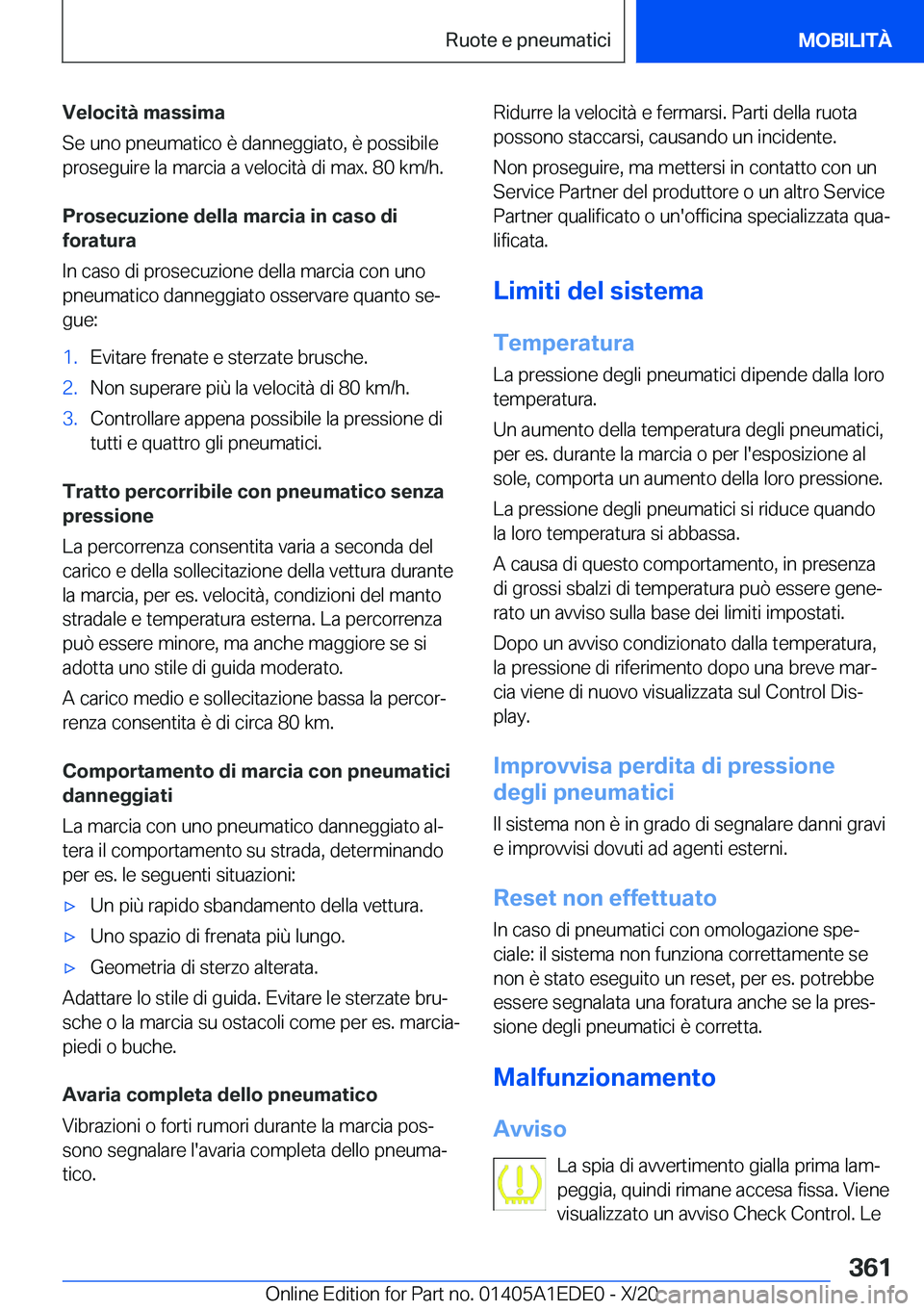 BMW 8 SERIES CONVERTIBLE 2021  Libretti Di Uso E manutenzione (in Italian) �V�e�l�o�c�i�t�