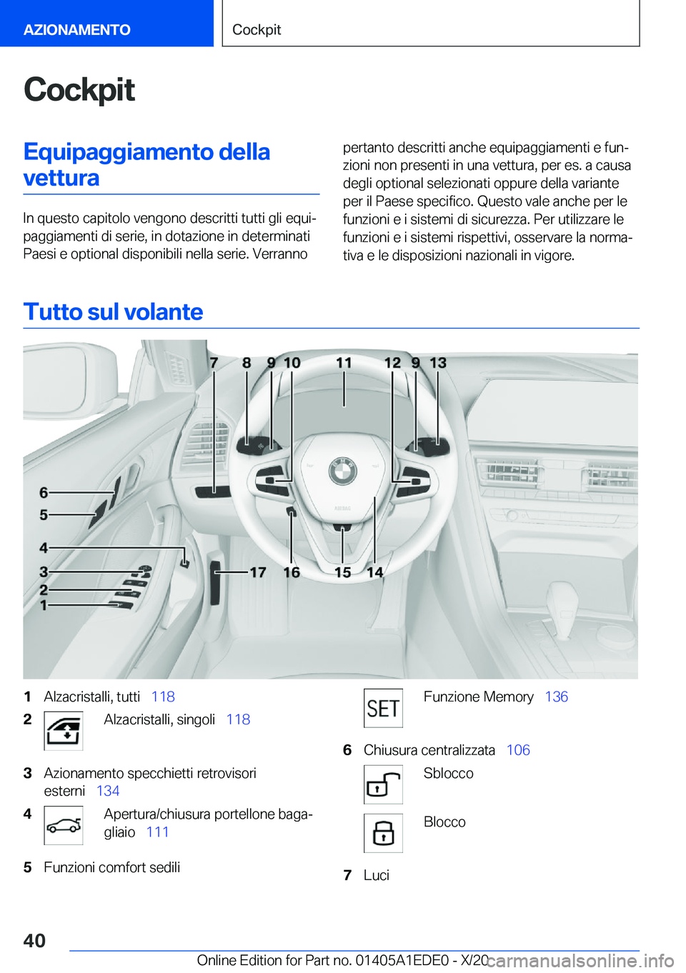 BMW 8 SERIES CONVERTIBLE 2021  Libretti Di Uso E manutenzione (in Italian) �C�o�c�k�p�i�t�E�q�u�i�p�a�g�g�i�a�m�e�n�t�o��d�e�l�l�a�v�e�t�t�u�r�a
�I�n��q�u�e�s�t�o��c�a�p�i�t�o�l�o��v�e�n�g�o�n�o��d�e�s�c�r�i�t�t�i��t�u�t�t�i��g�l�i��e�q�u�iª
�p�a�g�g�i�a�m�e�n�t�i�