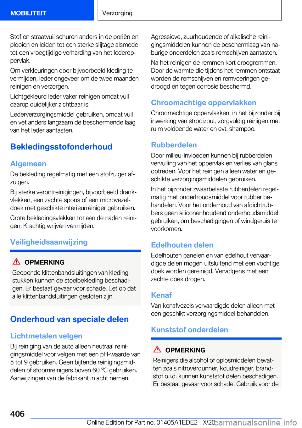 BMW 8 SERIES CONVERTIBLE 2021  Instructieboekjes (in Dutch) �S�t�o�f��e�n��s�t�r�a�a�t�v�u�i�l��s�c�h�u�r�e�n��a�n�d�e�r�s��i�n��d�e��p�o�r�i�ë�n��e�n�p�l�o�o�i�e�n��e�n��l�e�i�d�e�n��t�o�t��e�e�n��s�t�e�r�k�e��s�l�i�j�t�a�g�e��a�l�s�m�e�d�e
�t