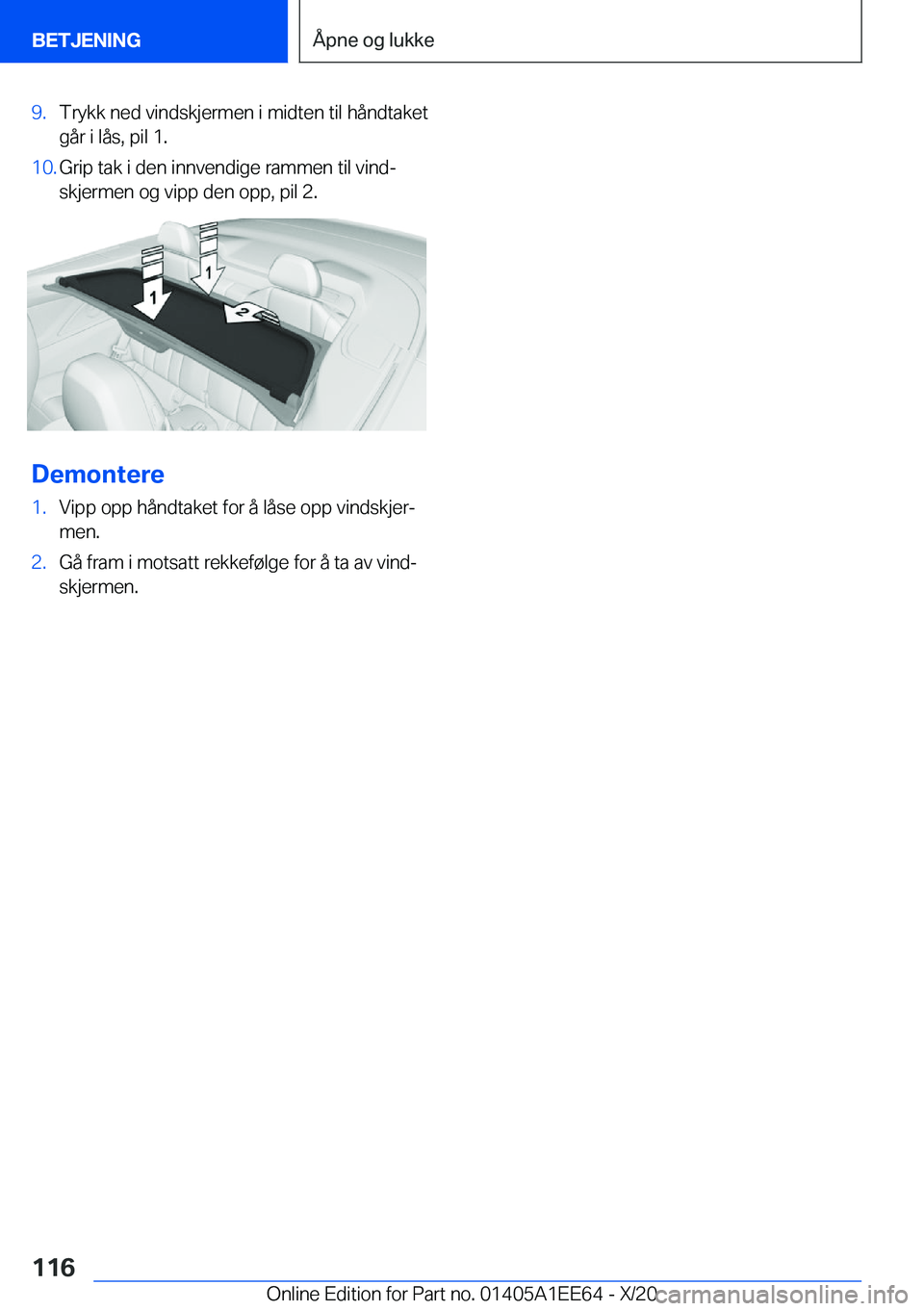 BMW 8 SERIES CONVERTIBLE 2021  InstruksjonsbØker (in Norwegian) �9�.�T�r�y�k�k��n�e�d��v�i�n�d�s�k�j�e�r�m�e�n��i��m�i�d�t�e�n��t�i�l��h�å�n�d�t�a�k�e�t�g�å�r��i��l�å�s�,��p�i�l��1�.�1�0�.�G�r�i�p��t�a�k��i��d�e�n��i�n�n�v�e�n�d�i�g�e��r�a�m�m�e�