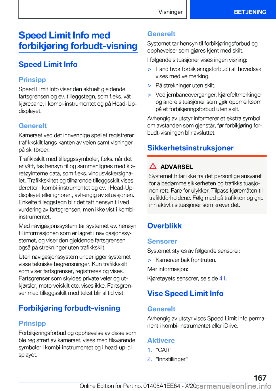 BMW 8 SERIES CONVERTIBLE 2021  InstruksjonsbØker (in Norwegian) �S�p�e�e�d��L�i�m�i�t��I�n�f�o��m�e�d�f�o�r�b�i�k�j�