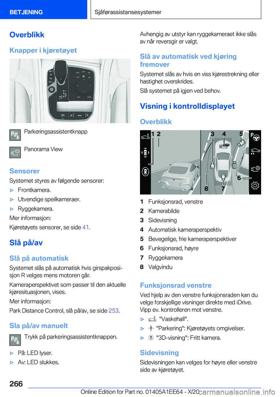 BMW 8 SERIES CONVERTIBLE 2021  InstruksjonsbØker (in Norwegian) �O�v�e�r�b�l�i�k�k�K�n�a�p�p�e�r��i��k�j�