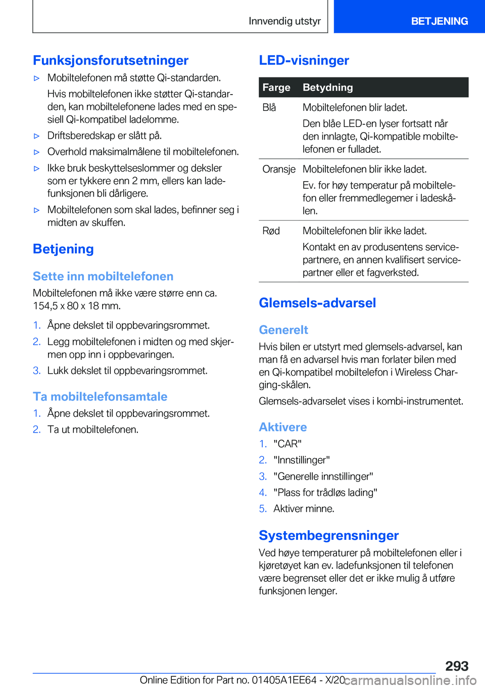 BMW 8 SERIES CONVERTIBLE 2021  InstruksjonsbØker (in Norwegian) �F�u�n�k�s�j�o�n�s�f�o�r�u�t�s�e�t�n�i�n�g�e�rx�M�o�b�i�l�t�e�l�e�f�o�n�e�n��m�å��s�t�