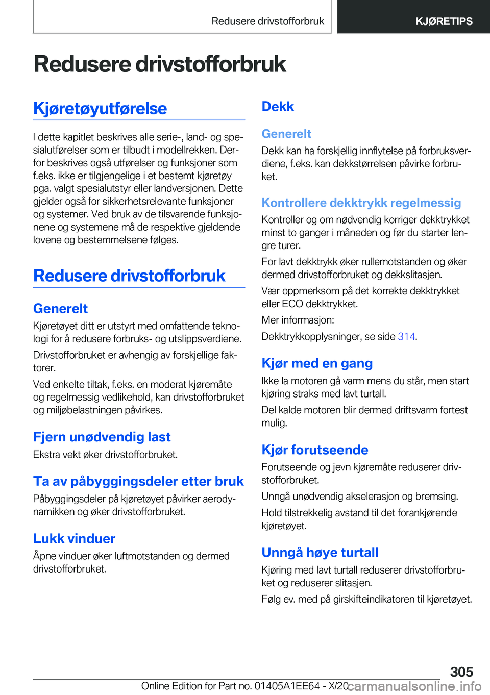 BMW 8 SERIES CONVERTIBLE 2021  InstruksjonsbØker (in Norwegian) �R�e�d�u�s�e�r�e��d�r�i�v�s�t�o�f�f�o�r�b�r�u�k�K�j�