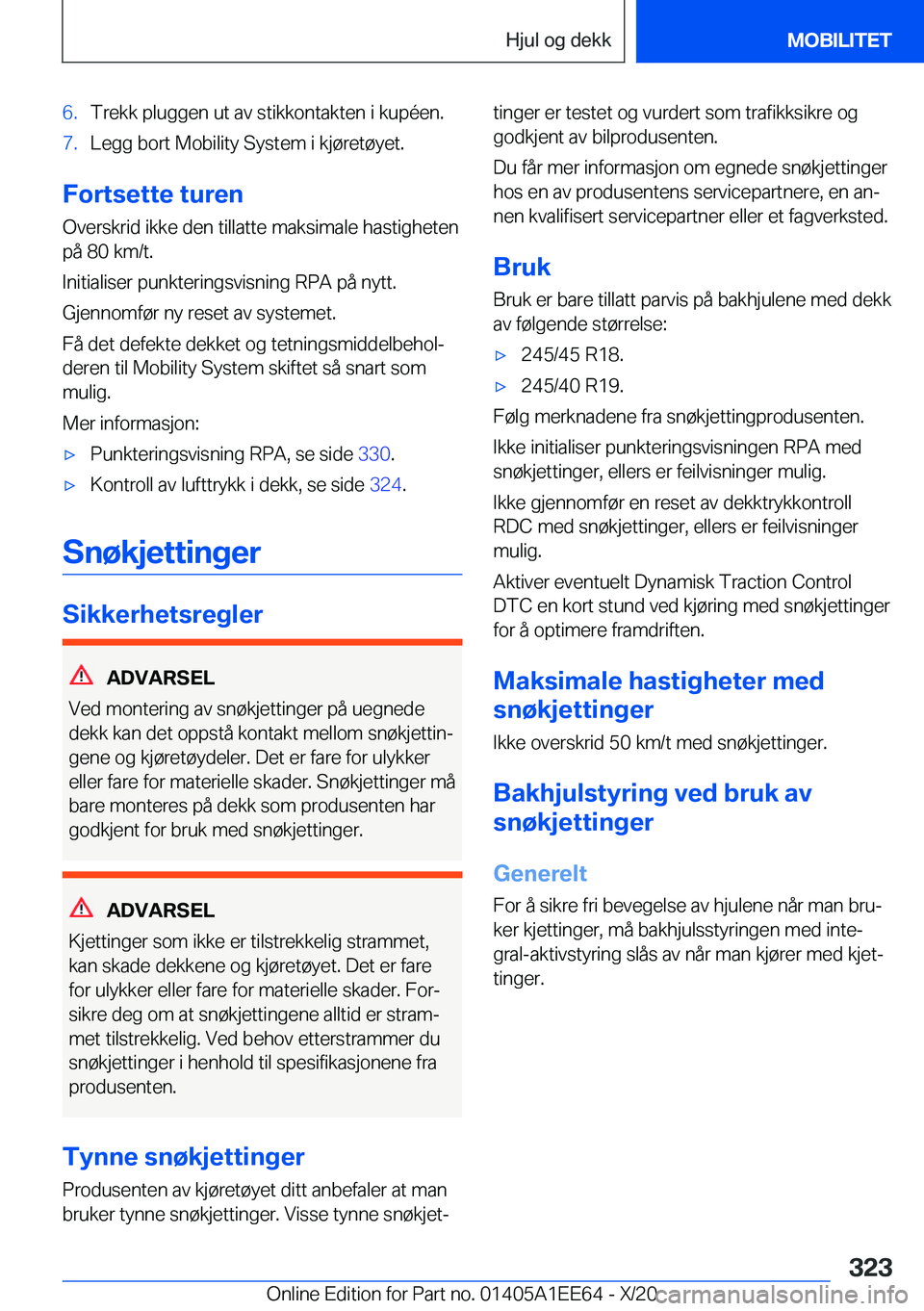 BMW 8 SERIES CONVERTIBLE 2021  InstruksjonsbØker (in Norwegian) �6�.�T�r�e�k�k��p�l�u�g�g�e�n��u�t��a�v��s�t�i�k�k�o�n�t�a�k�t�e�n��i��k�u�p�