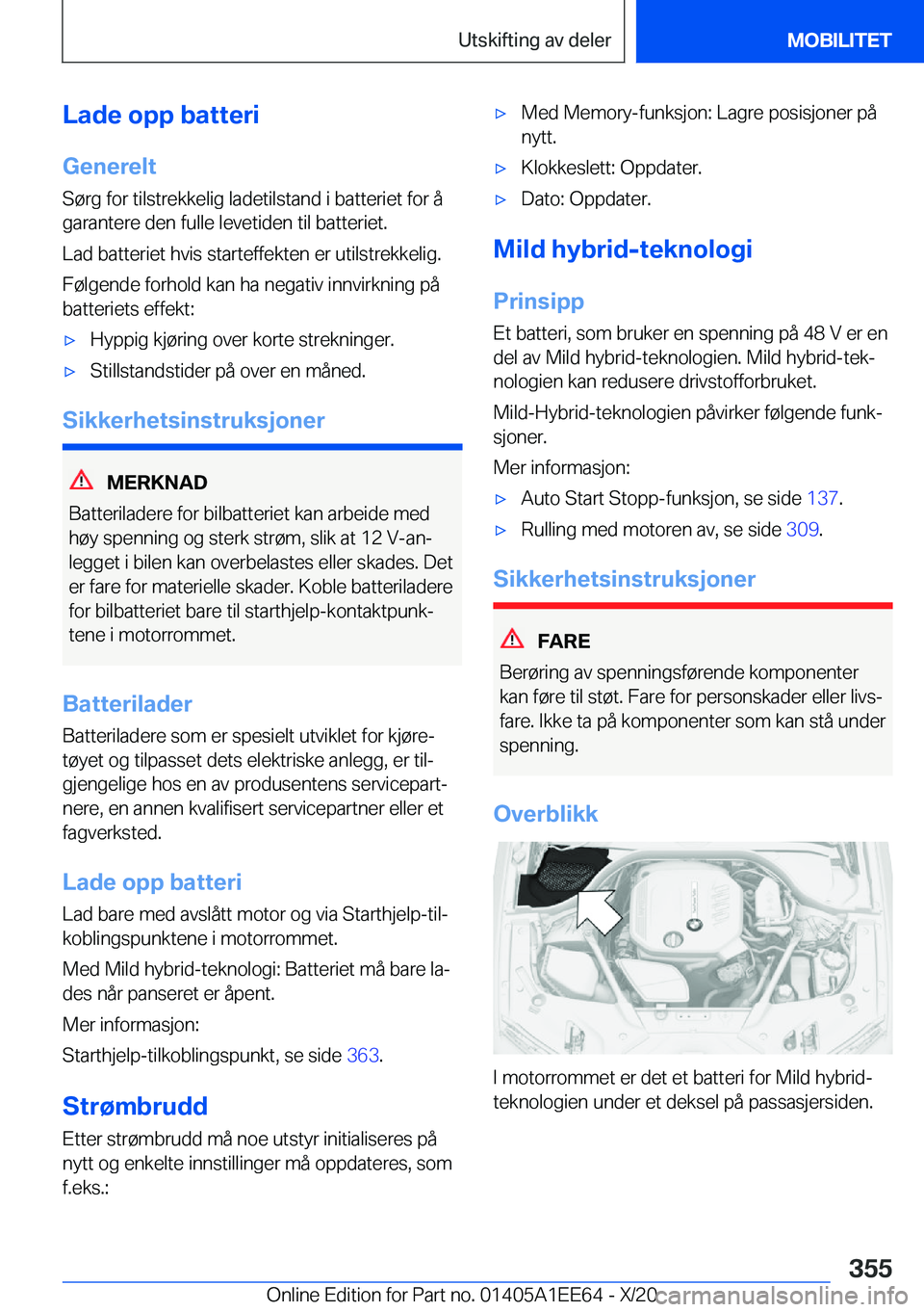 BMW 8 SERIES CONVERTIBLE 2021  InstruksjonsbØker (in Norwegian) �L�a�d�e��o�p�p��b�a�t�t�e�r�i
�G�e�n�e�r�e�l�t
�S�