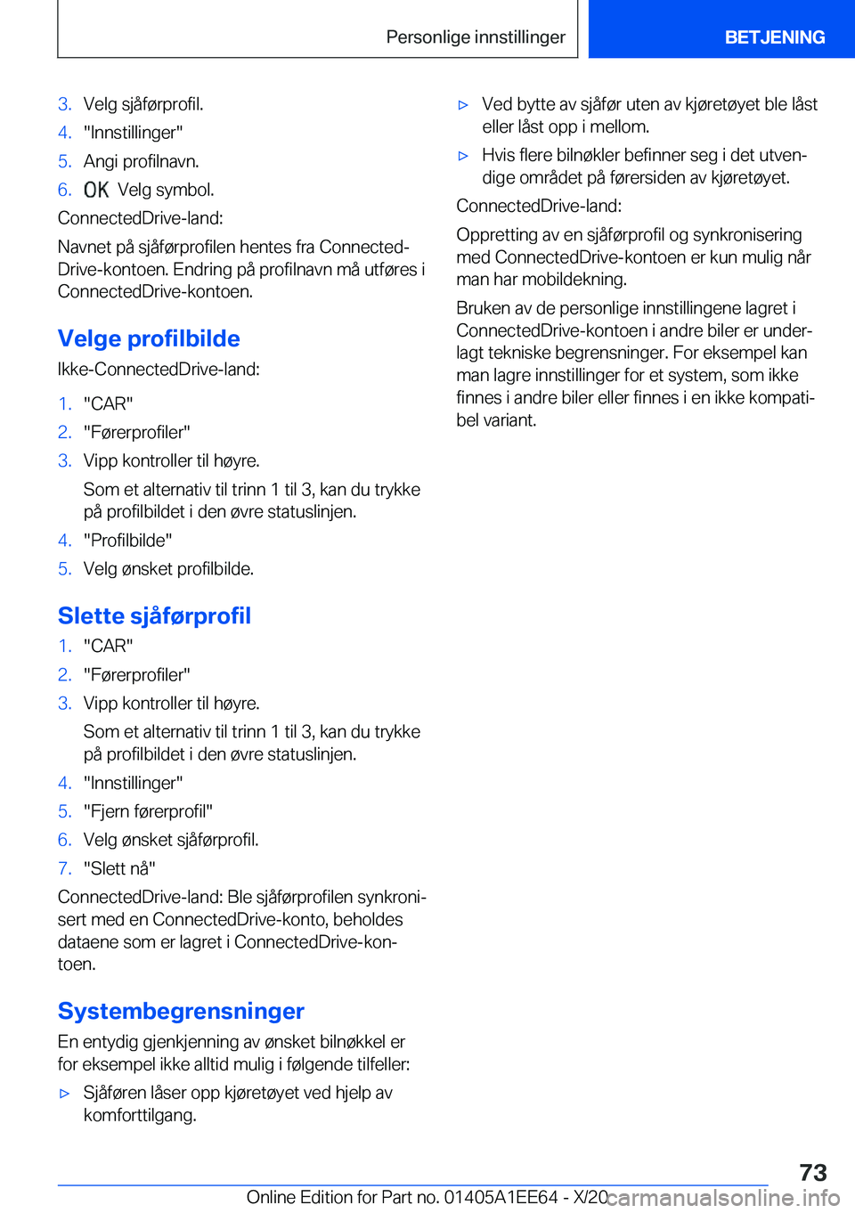BMW 8 SERIES CONVERTIBLE 2021  InstruksjonsbØker (in Norwegian) �3�.�V�e�l�g��s�j�å�f�