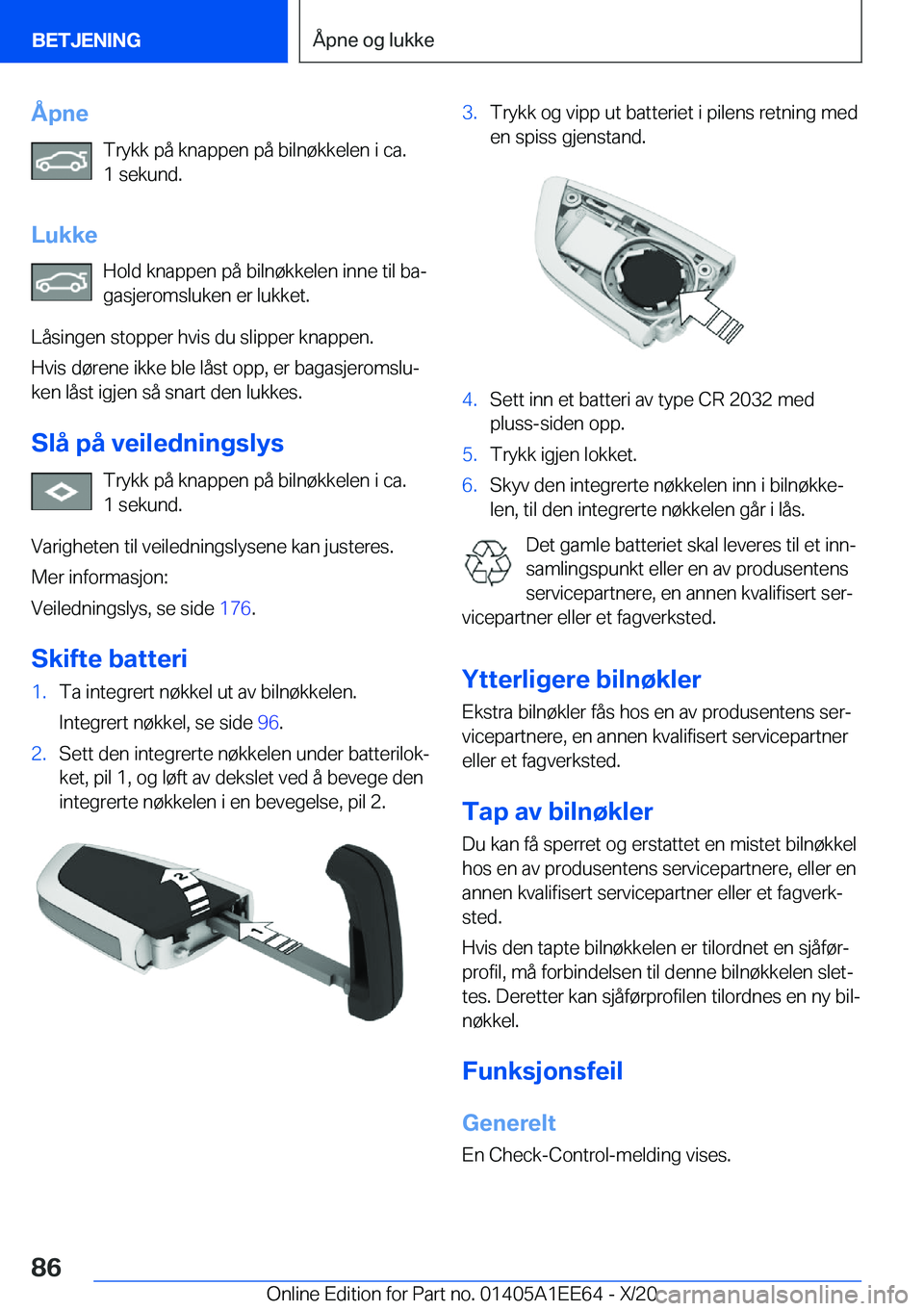 BMW 8 SERIES CONVERTIBLE 2021  InstruksjonsbØker (in Norwegian) �