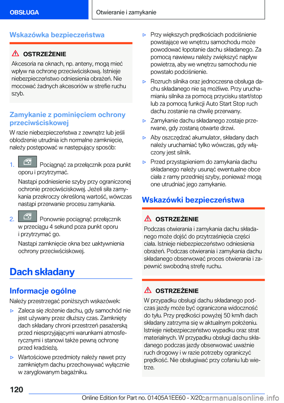 BMW 8 SERIES CONVERTIBLE 2021  Instrukcja obsługi (in Polish) �W�s�k�a�z�