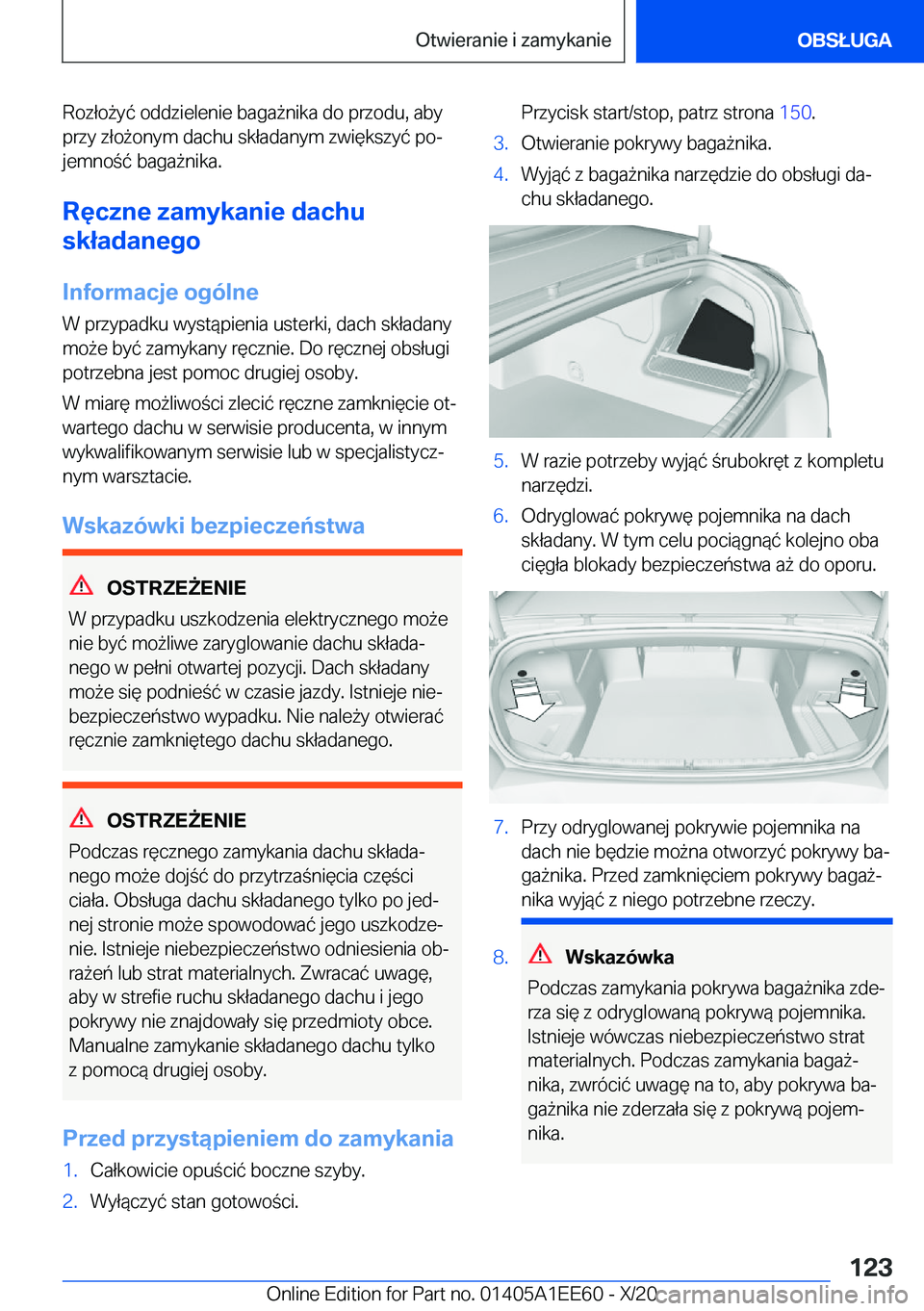 BMW 8 SERIES CONVERTIBLE 2021  Instrukcja obsługi (in Polish) �R�o�z�ł�o9�y�