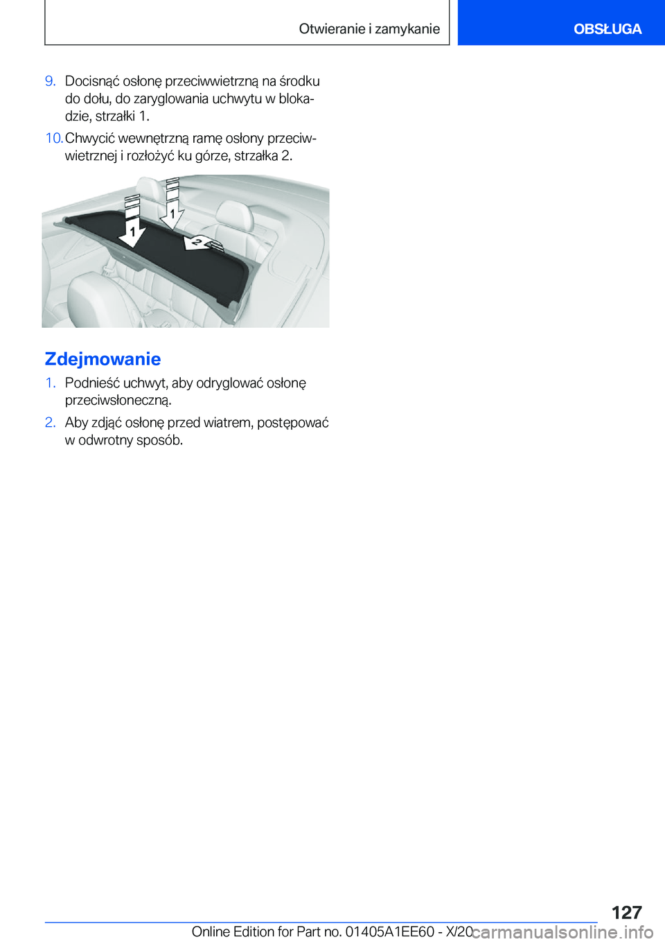 BMW 8 SERIES CONVERTIBLE 2021  Instrukcja obsługi (in Polish) �9�.�D�o�c�i�s�n�