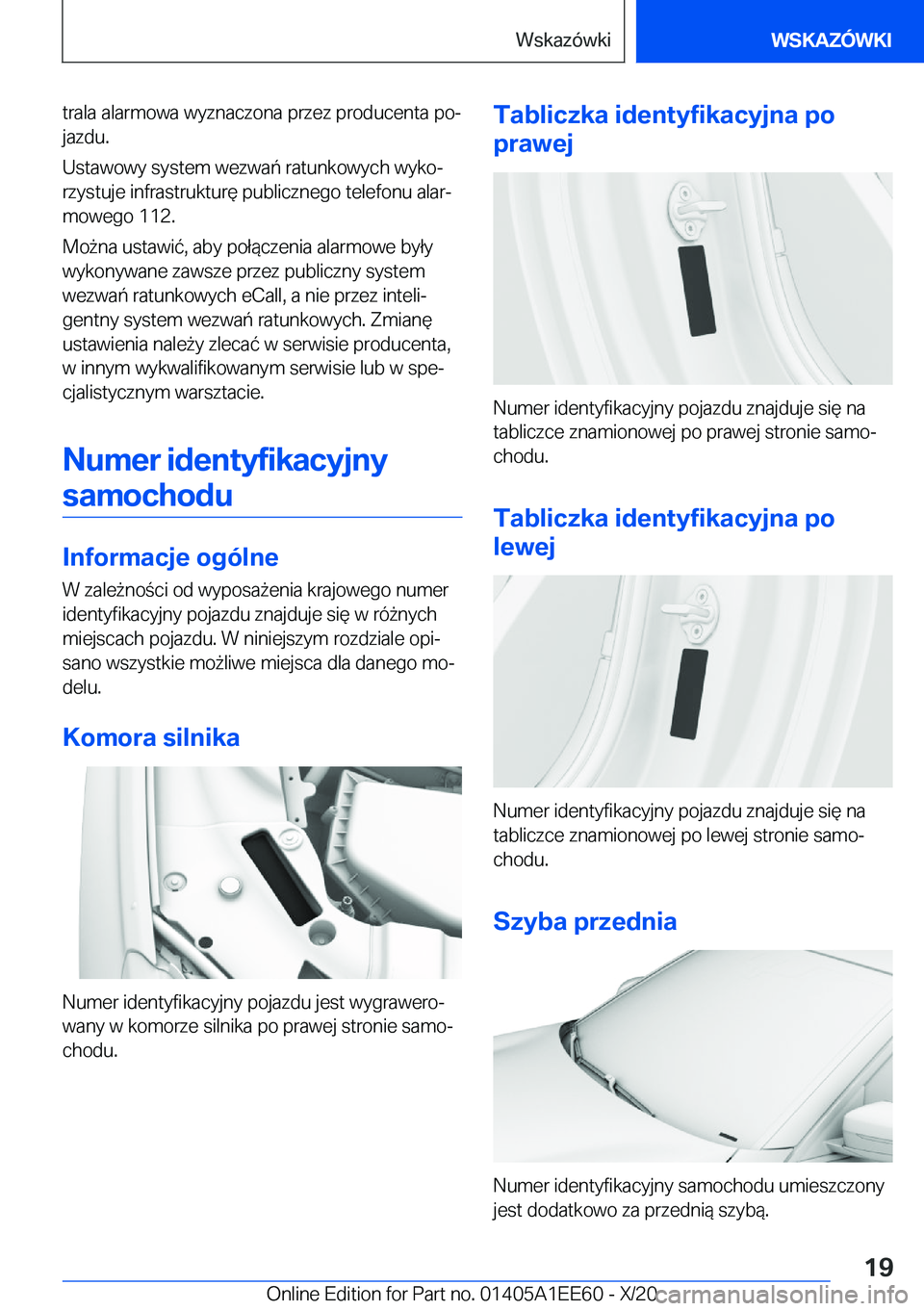 BMW 8 SERIES CONVERTIBLE 2021  Instrukcja obsługi (in Polish) �t�r�a�l�a��a�l�a�r�m�o�w�a��w�y�z�n�a�c�z�o�n�a��p�r�z�e�z��p�r�o�d�u�c�e�n�t�a��p�oj
�j�a�z�d�u�.
�U�s�t�a�w�o�w�y��s�y�s�t�e�m��w�e�z�w�a�