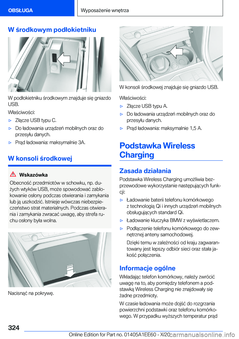 BMW 8 SERIES CONVERTIBLE 2021  Instrukcja obsługi (in Polish) �W��r�o�d�k�o�w�y�m��p�o�d�ł�o�k�i�e�t�n�i�k�u
�W��p�o�d�ł�o�k�i�e�t�n�i�k�u��r�o�d�k�o�w�y�m��z�n�a�j�d�u�j�e��s�i�