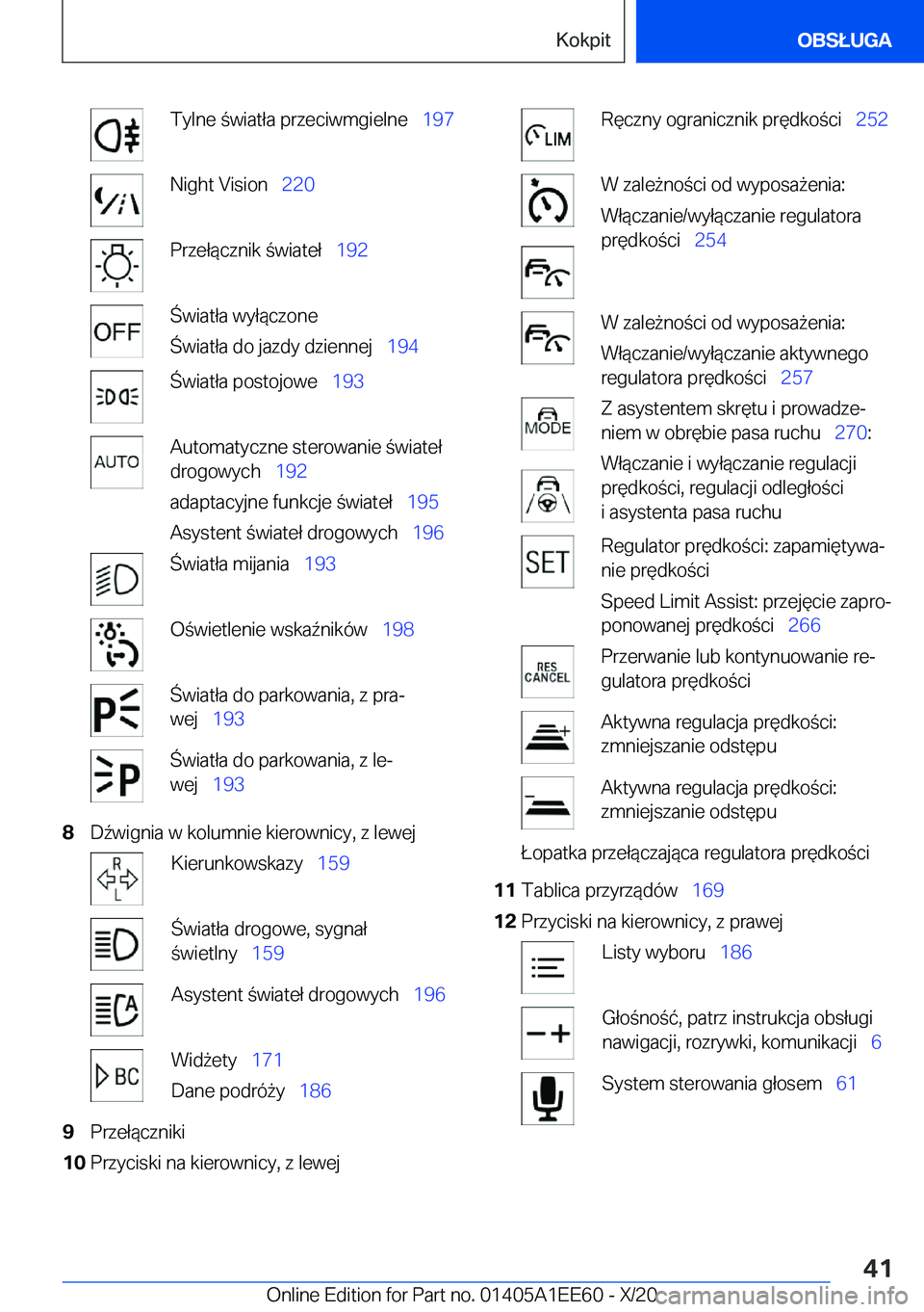 BMW 8 SERIES CONVERTIBLE 2021  Instrukcja obsługi (in Polish) �T�y�l�n�e��w�i�a�t�ł�a��p�r�z�e�c�i�w�m�g�i�e�l�n�e\_�1�9�7�N�i�g�h�t��V�i�s�i�o�n\_�2�2�0�P�r�z�e�ł�