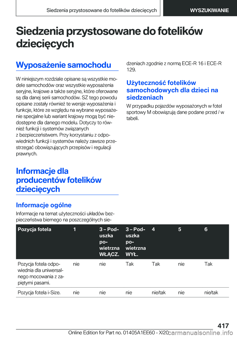 BMW 8 SERIES CONVERTIBLE 2021  Instrukcja obsługi (in Polish) �S�i�e�d�z�e�n�i�a��p�r�z�y�s�t�o�s�o�w�a�n�e��d�o��f�o�t�e�l�i�k�