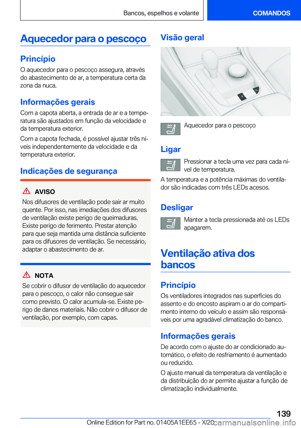 BMW 8 SERIES CONVERTIBLE 2021  Manual do condutor (in Portuguese) �A�q�u�e�c�e�d�o�r��p�a�r�a��o��p�e�s�c�o�