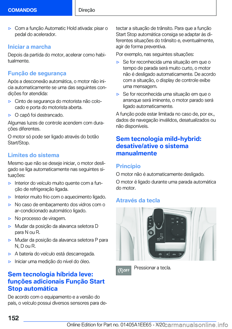 BMW 8 SERIES CONVERTIBLE 2021  Manual do condutor (in Portuguese) x�C�o�m��a��f�u�n�